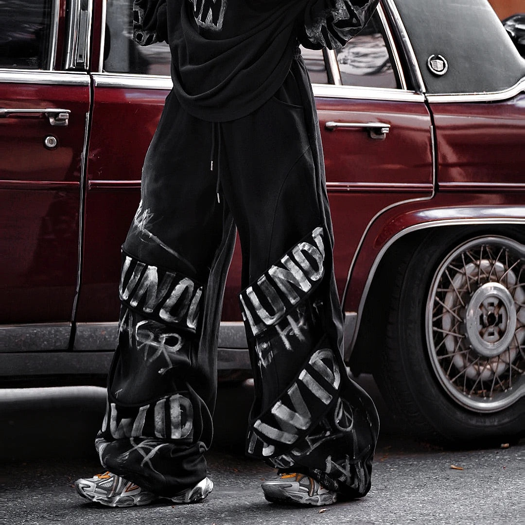 [Pre-order] Striped Oversized Wide-Leg Pants - Ships in 15 days