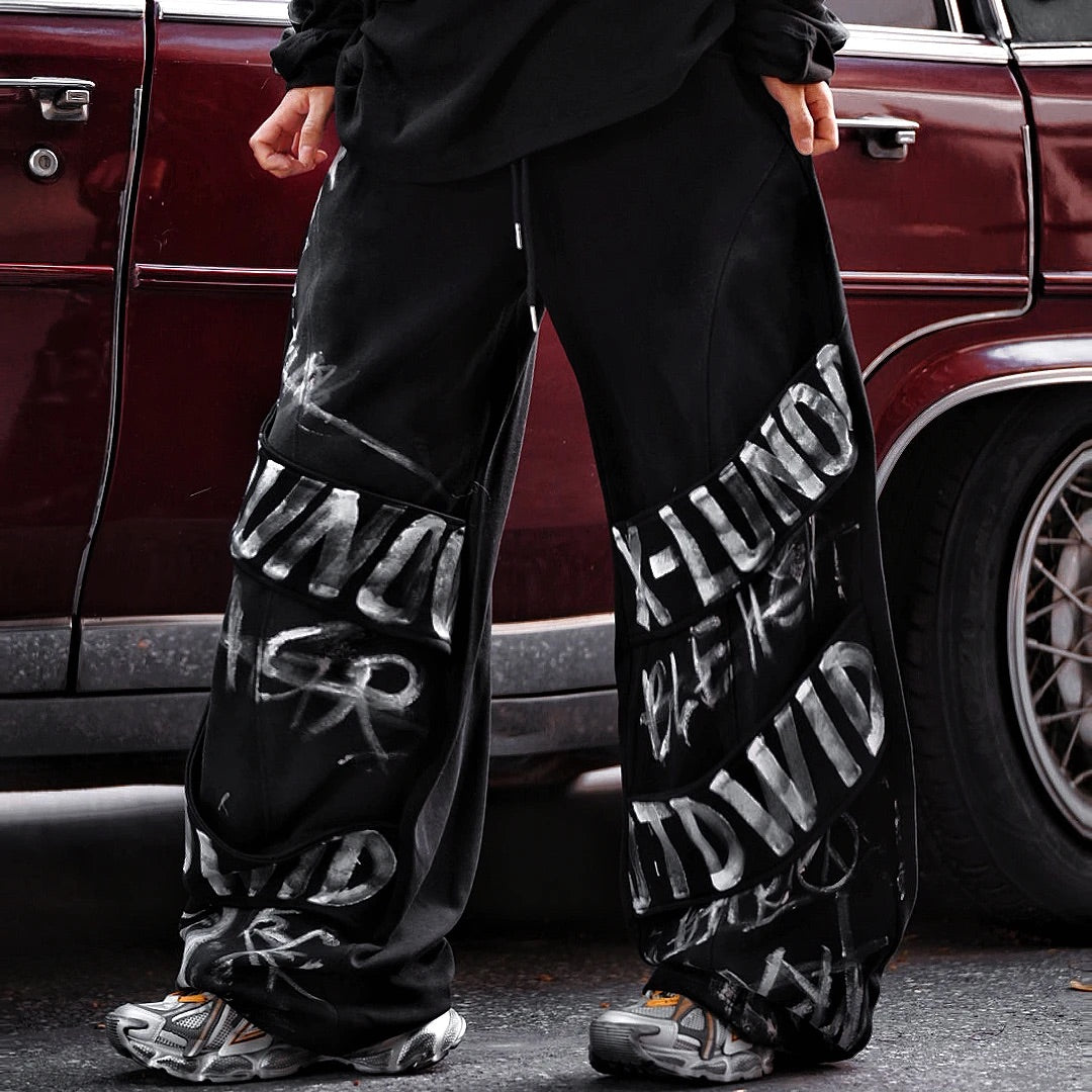 [Pre-order] Striped Oversized Wide-Leg Pants - Ships in 15 days