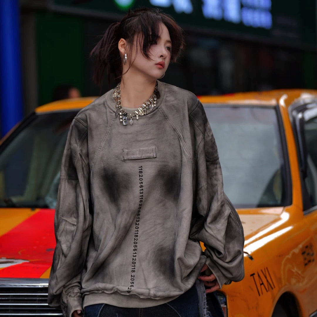 Heavy Graffiti Oversized Street Hoodie