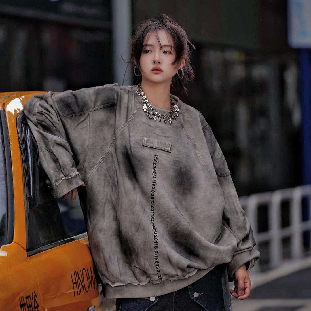 Heavy Graffiti Oversized Street Hoodie