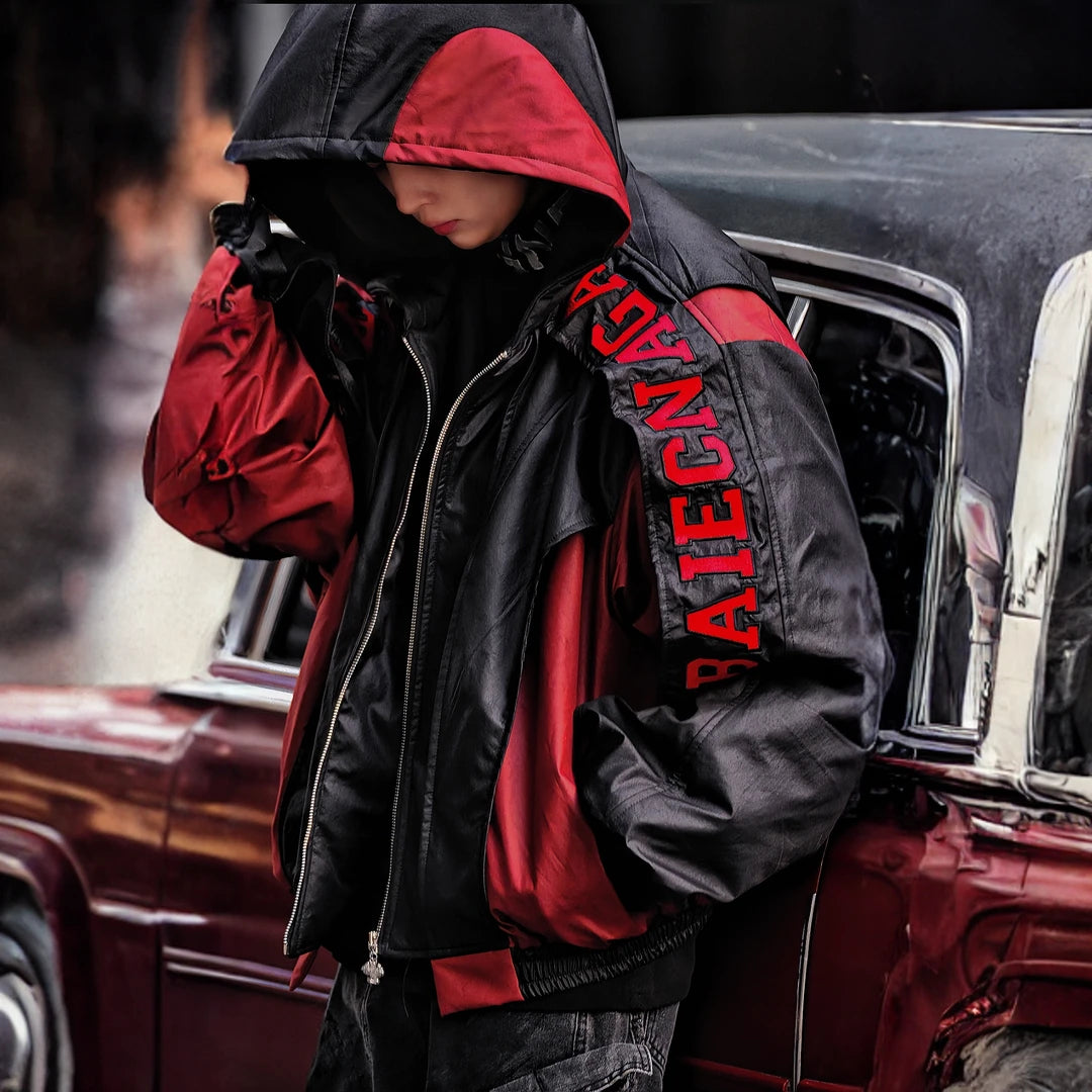 Stay warm with this patchwork hooded winter jacket featuring plush insulation, a street-ready silhouette, and durable details. Designed for comfort and style in cold weather.