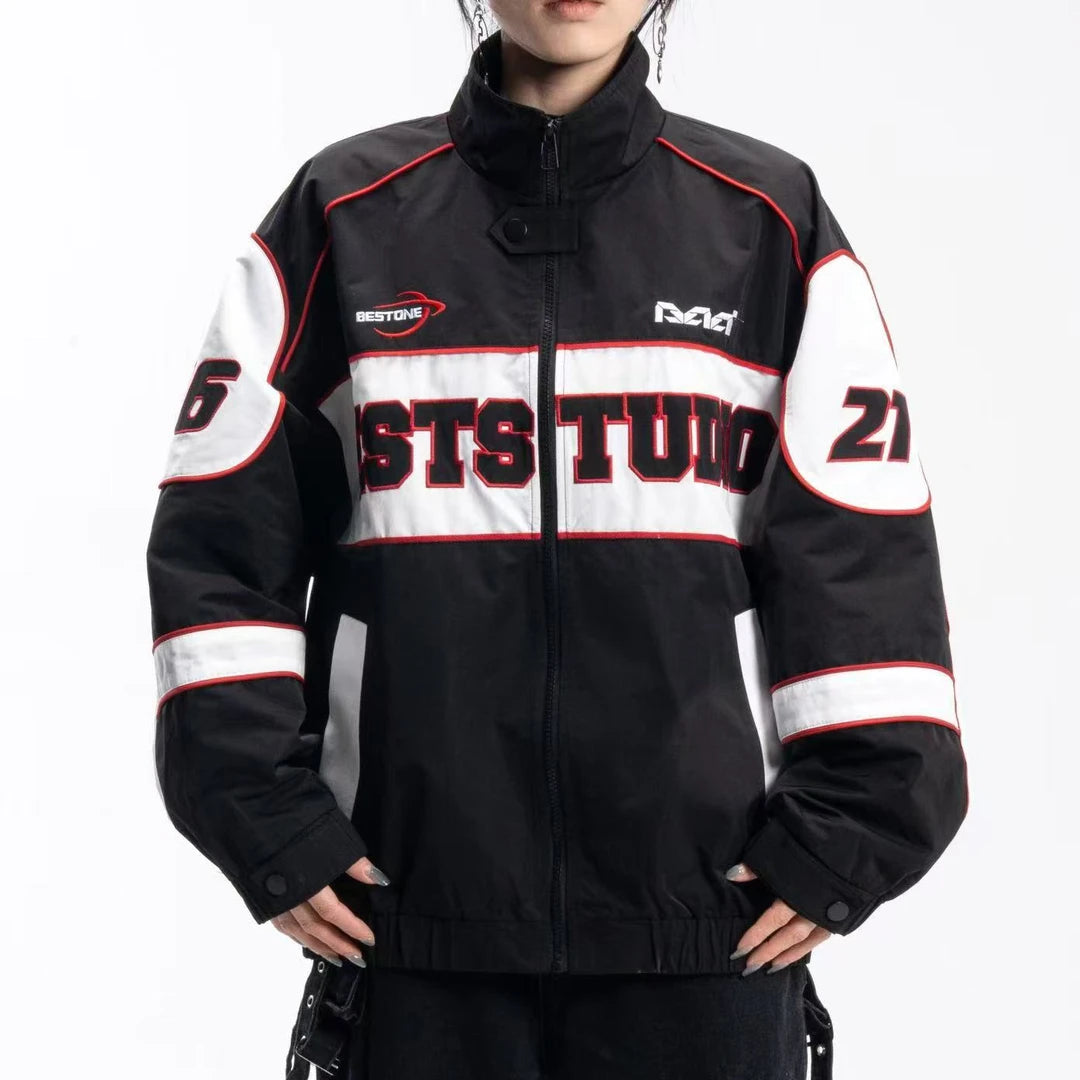 Sanhoostudio Vintage Washed Stand Collar Down Jacket