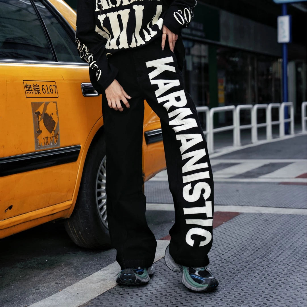 Sanhoostudio Vintage Straight Wide Denim Pants