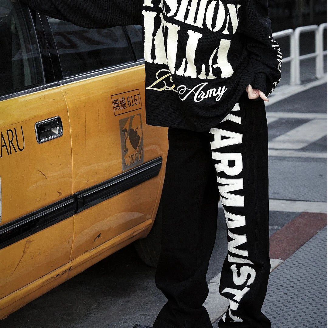 Sanhoostudio Vintage Straight Wide Denim Pants