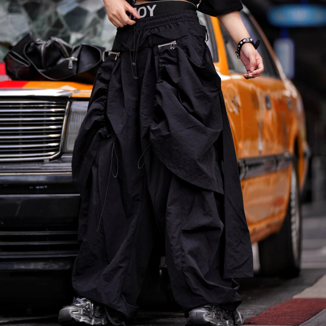 Sanhoostudio denim pants featuring detachable design, distressed wash finish, and wide leg scythe-cut silhouette. Designed for modern streetwear styling with comfort, versatility, and bold everyday wear.
