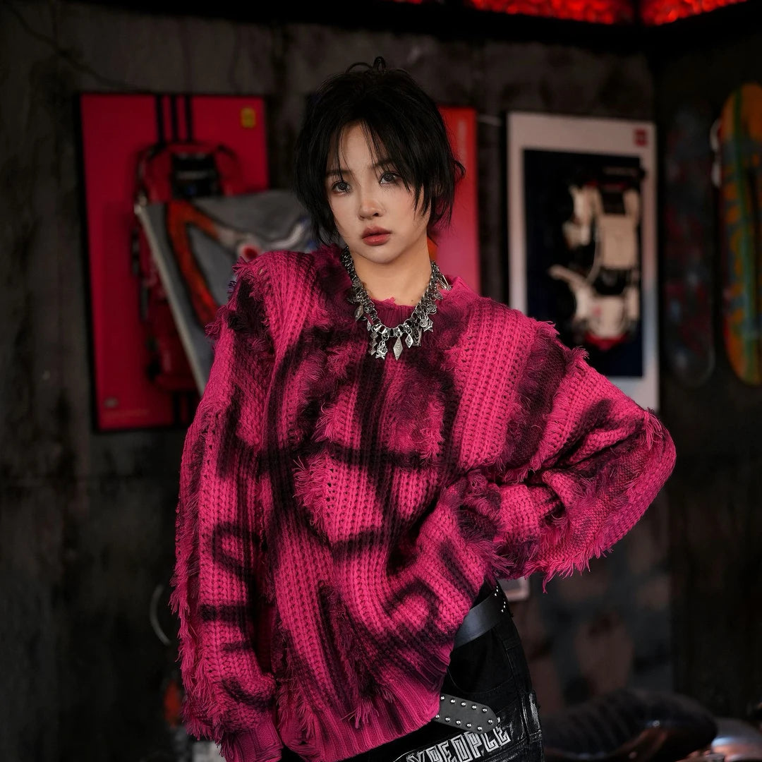 Sanhoostudio top featuring heavyweight woven construction, distressed graffiti artwork, hand-painted detailing, asymmetric patchwork elements, and a relaxed oversized silhouette. Designed for statement streetwear styling with rugged visual texture, handcrafted character, and distinctive deconstructed appeal.