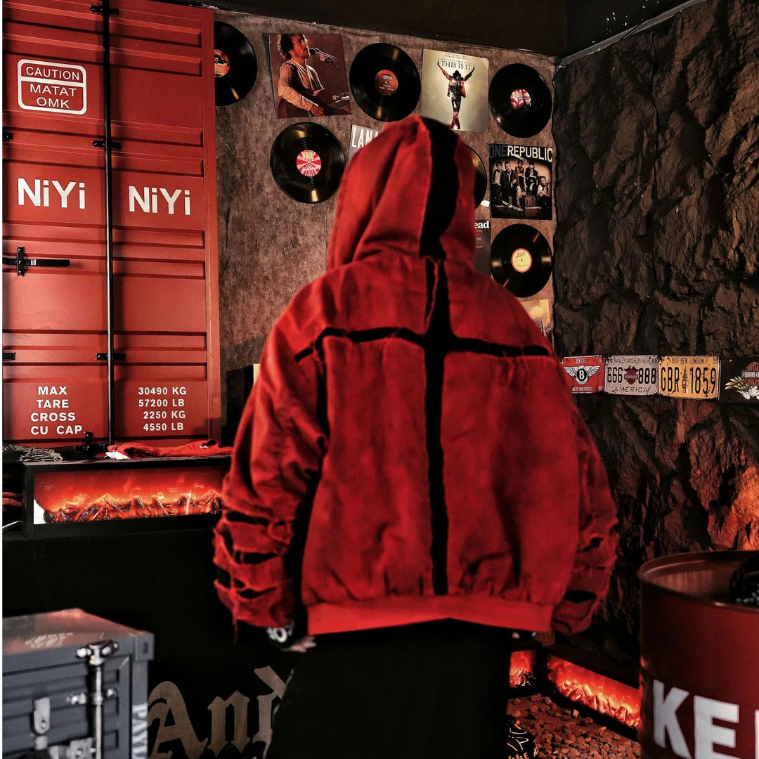 Sanhoostudio hooded padded jacket featuring heavyweight construction, lightweight insulation, and a relaxed oversized silhouette. Designed for American-inspired fall and winter streetwear styling with comfortable warmth, versatile layering, bold casual proportions, and everyday urban appeal.