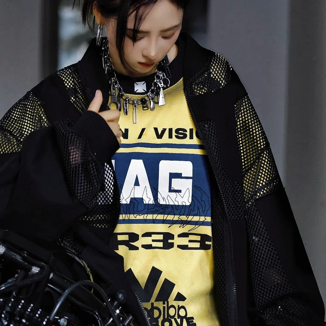 Washed Stitch Asymmetric Sun Jacket