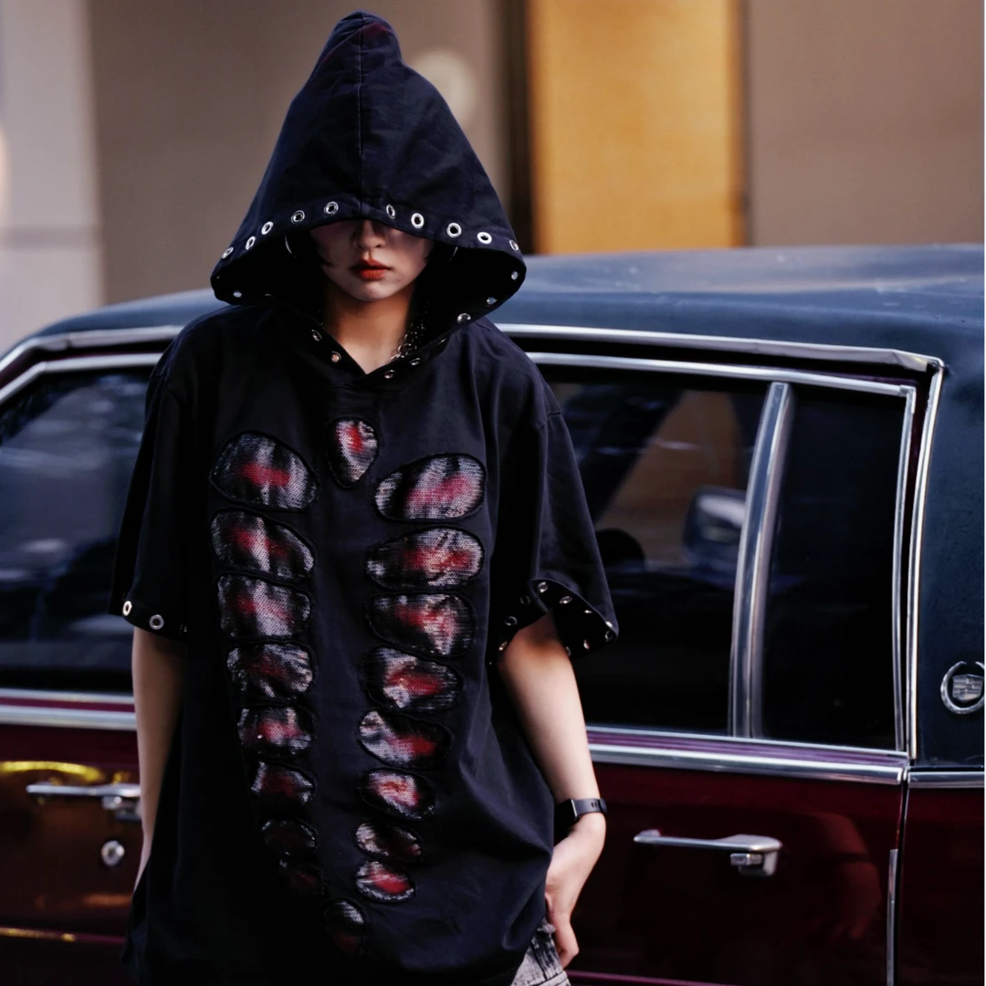 Layered Graffiti Hybrid Tee Vest