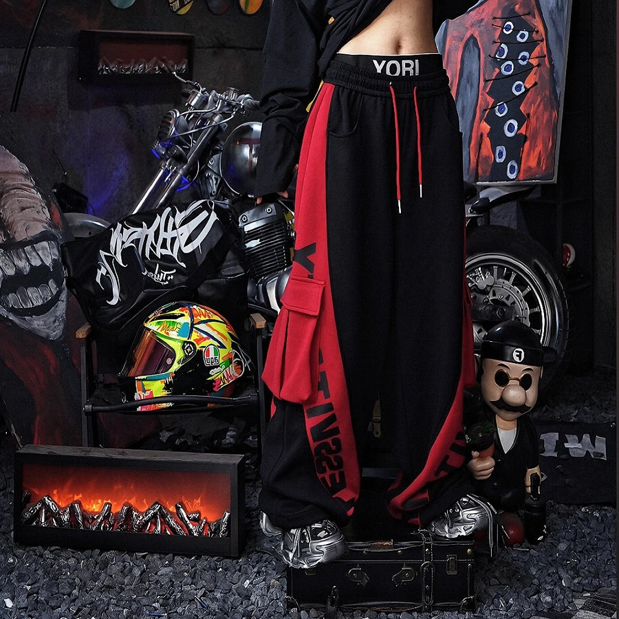 Sanhoostudio Wide Leg Street Sweatpants