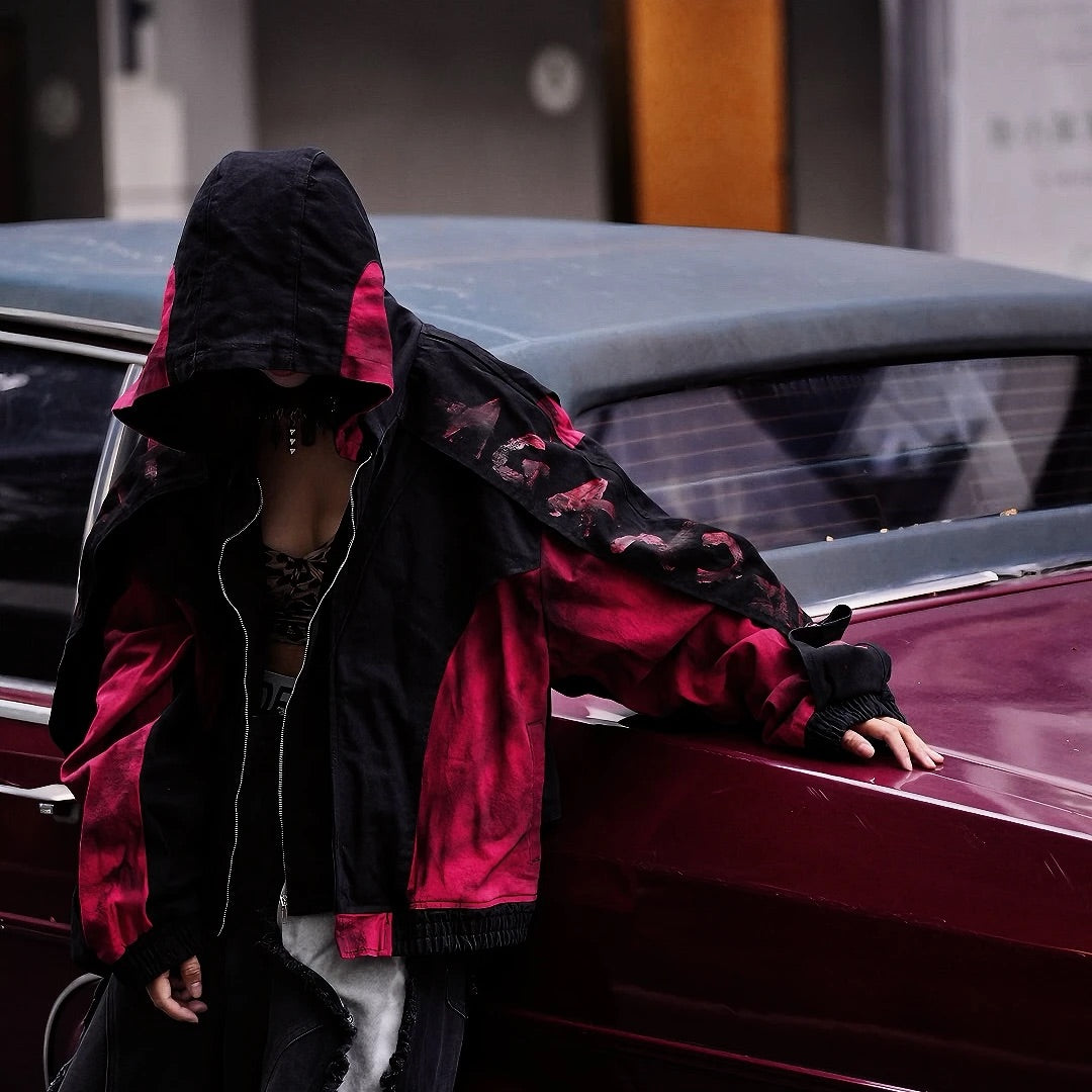 Hand-Painted Muddy Denim Jacket