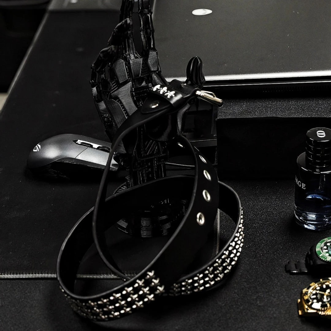 Punk Studded Denim Belt (Pre-order, Ships Within 15 Days)