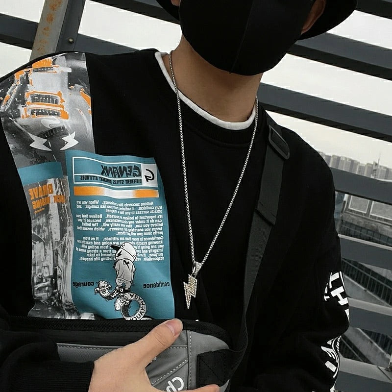 Full Diamond Titanium Steel Necklace