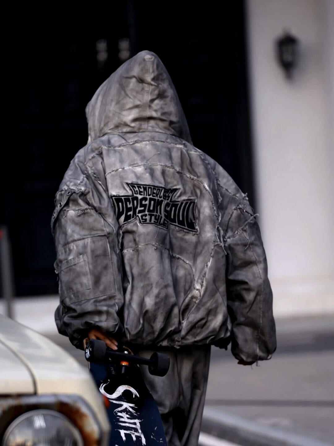 Distressed Wasteland Utility Padded Jacket