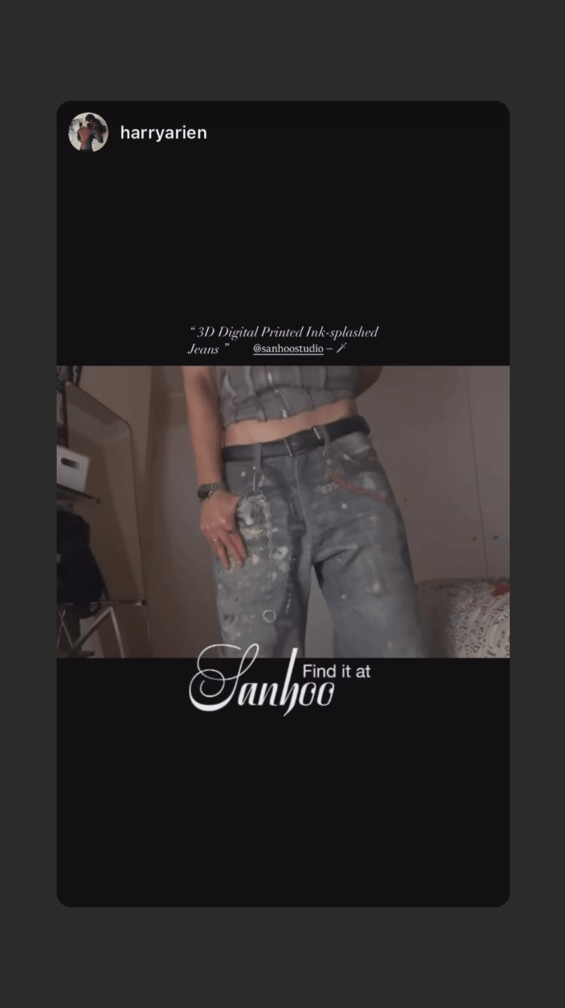 Sanhoostudio American Striped Oversized Wide Leg Pants