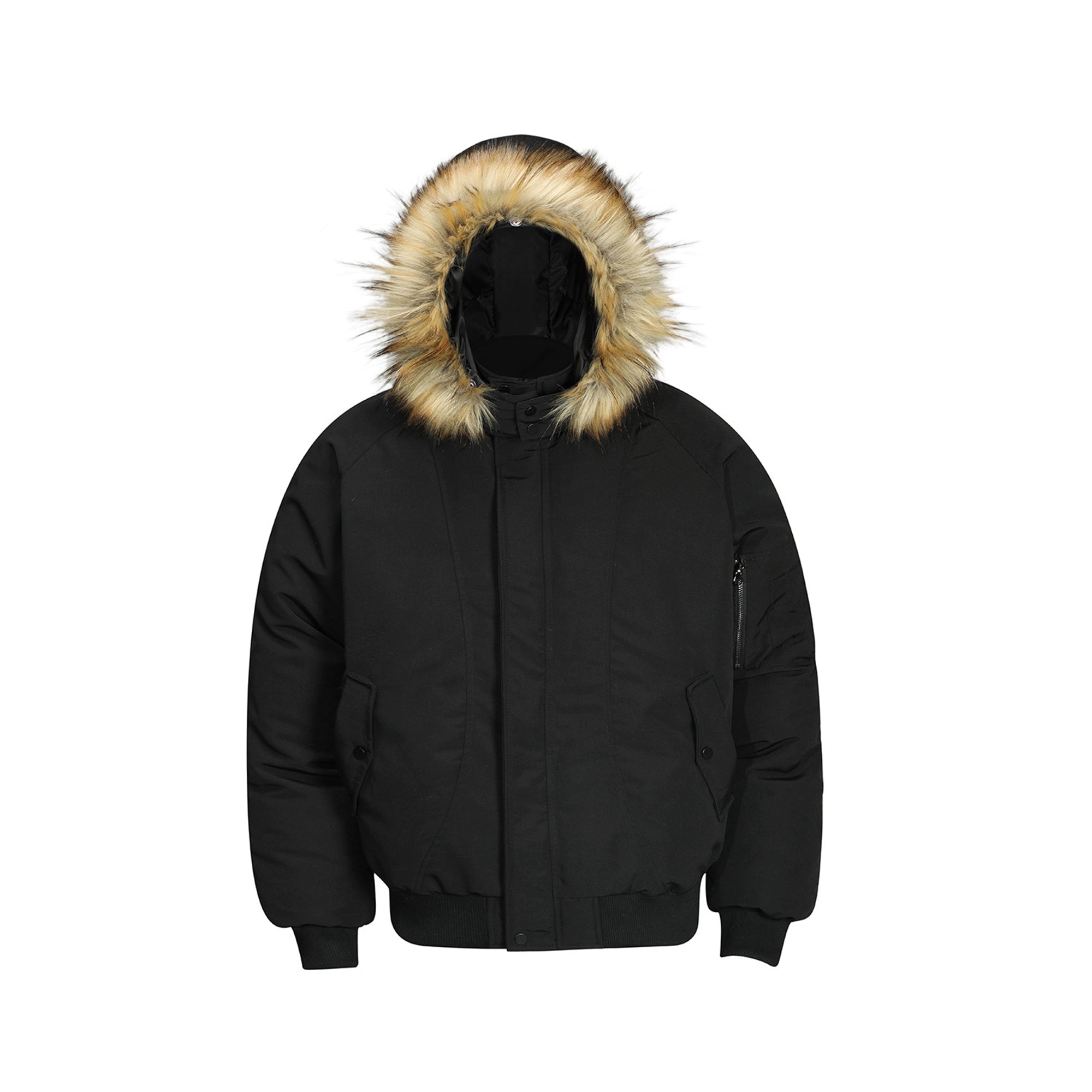 Fur Hood Utility Bomber Parka Puffer Jacket