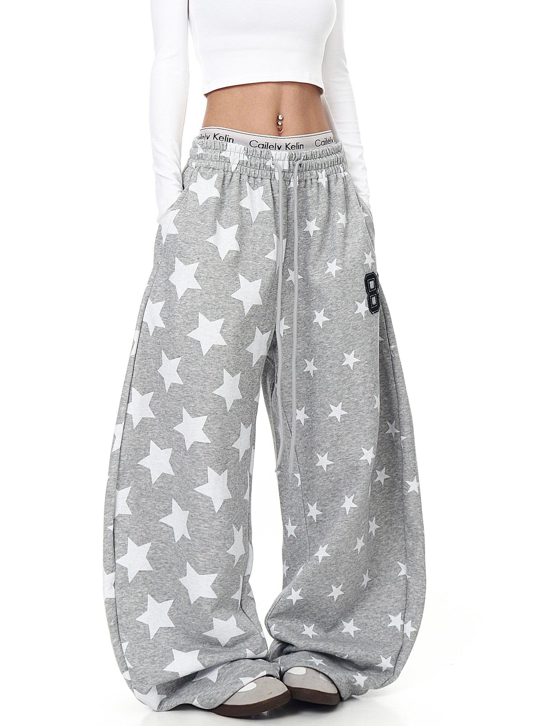 Star Pattern Street Baggy Sweatpants