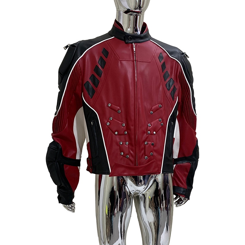 Sanhoostudio Colorblock Padded Shoulder Racing Jacket