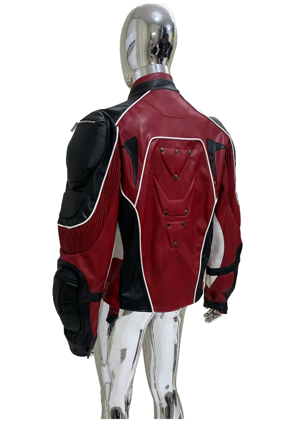 Sanhoostudio Colorblock Padded Shoulder Racing Jacket