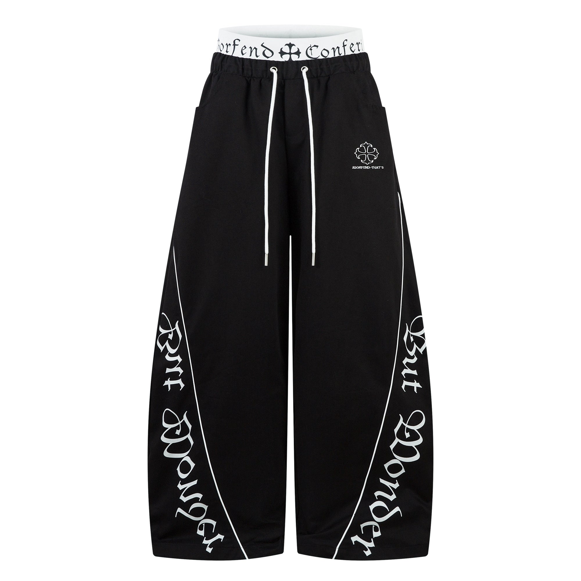 Gothic Double-Waistband Street Sweatpants