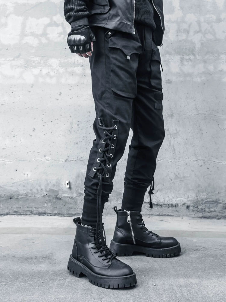 Sanhoostudio Slim Fit Tactical Cargo Pants