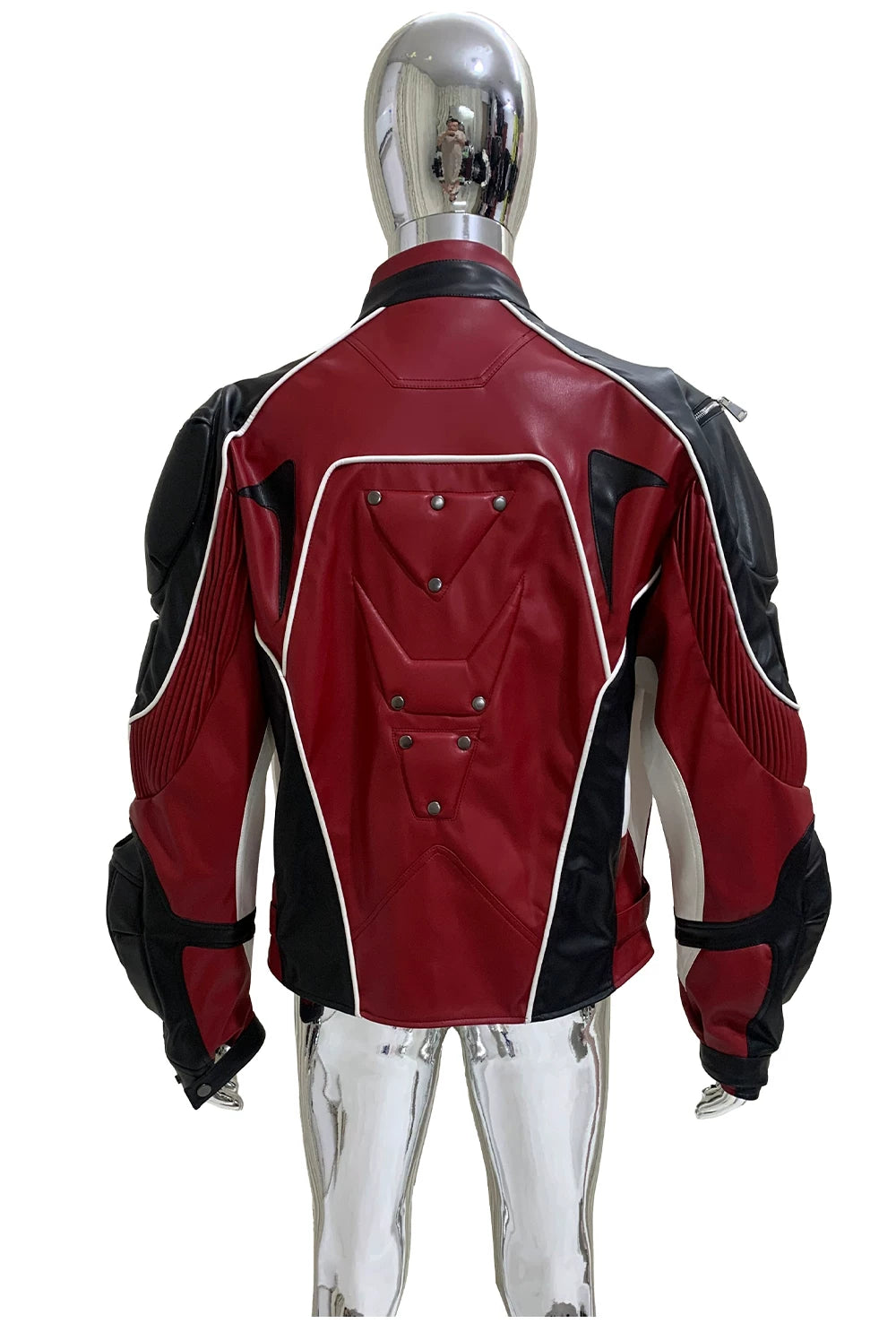 Sanhoostudio Colorblock Padded Shoulder Racing Jacket