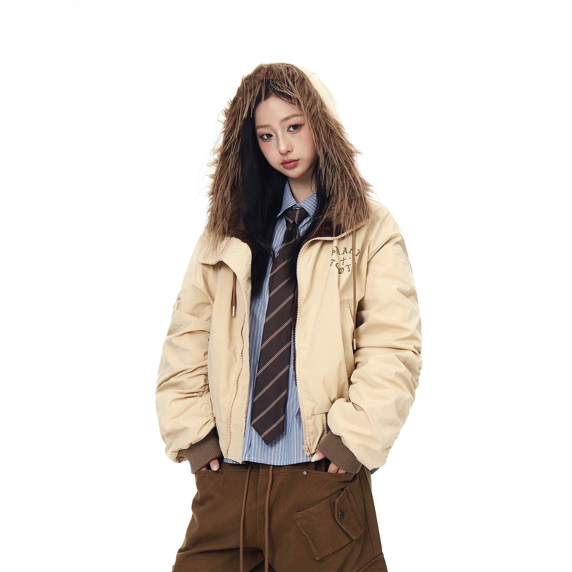 Fur-Lined Parka Street Jacket