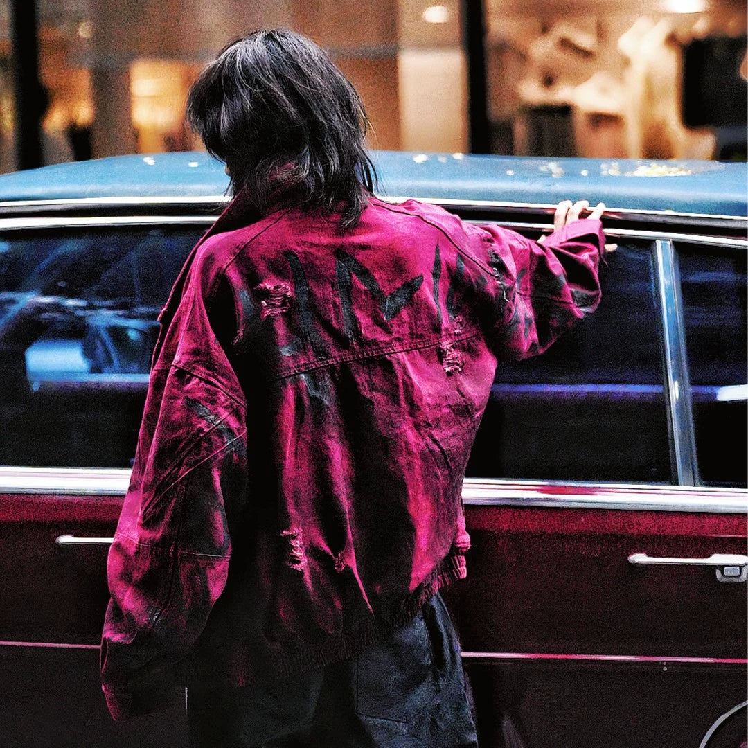 [Pre-order] Graffiti Washed Denim Street Shirt - Ships in 15 Days