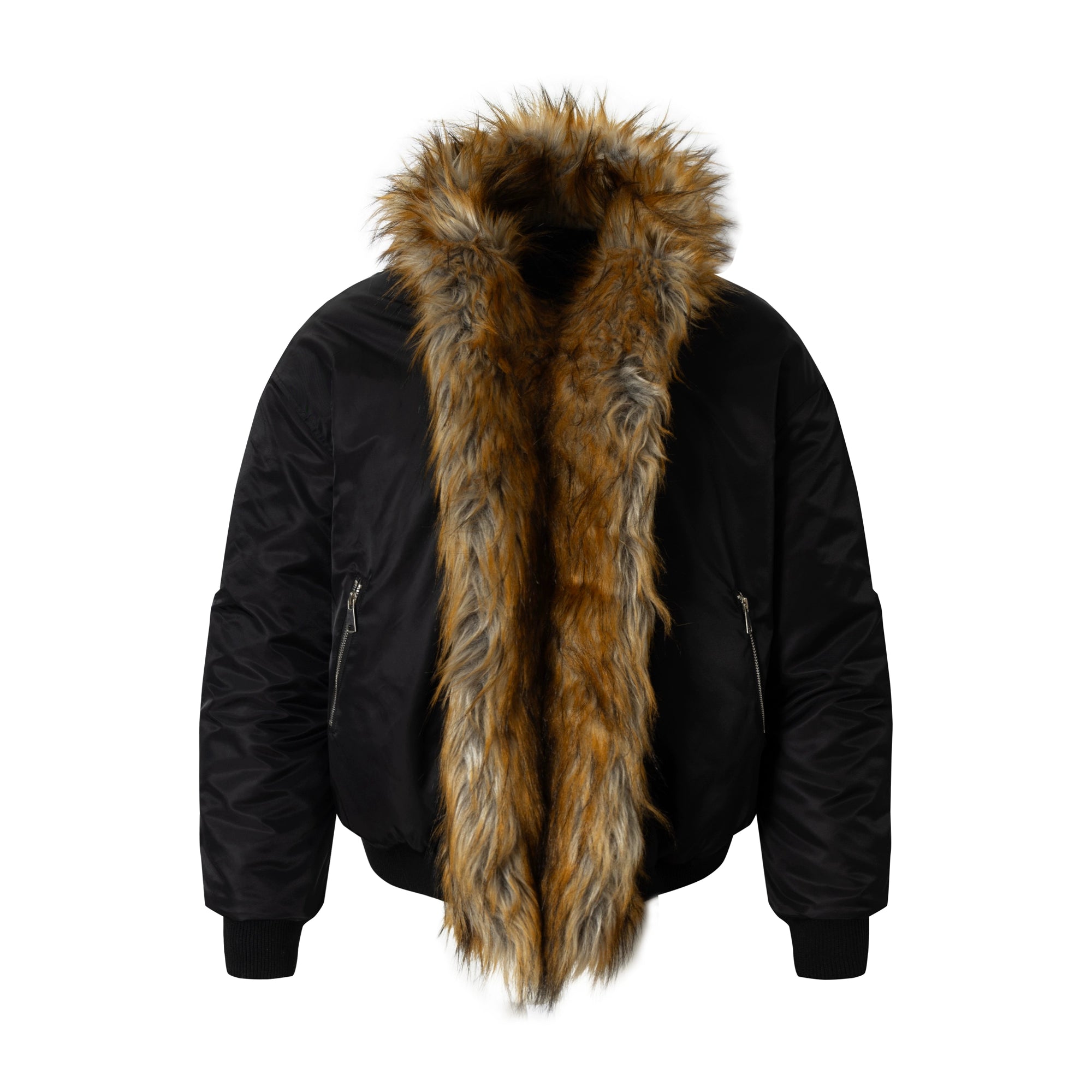 Fur-Spliced Mountain Hawk Designer Puffer Jacket