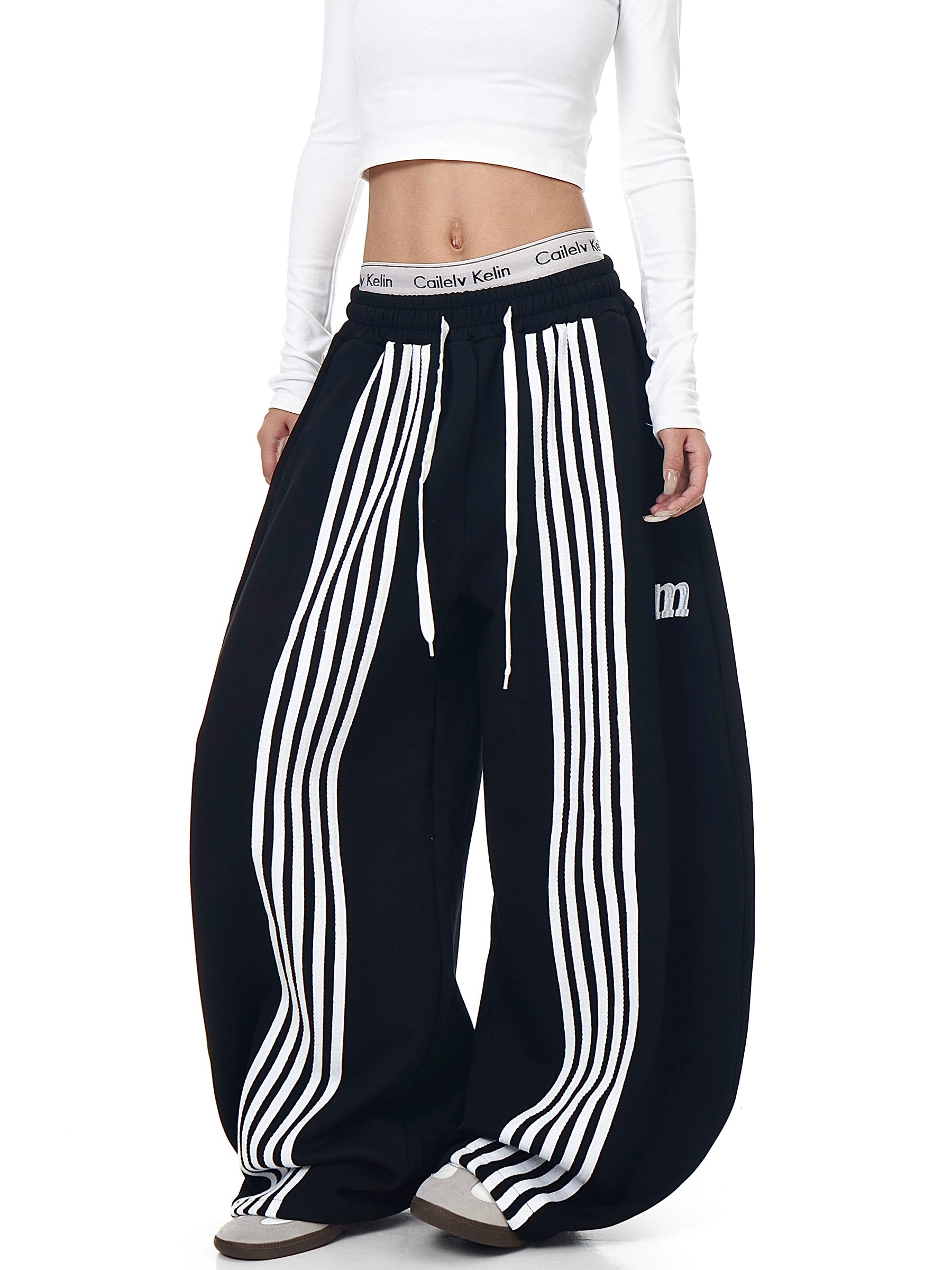 Colorblock Stripe Street Sweatpants