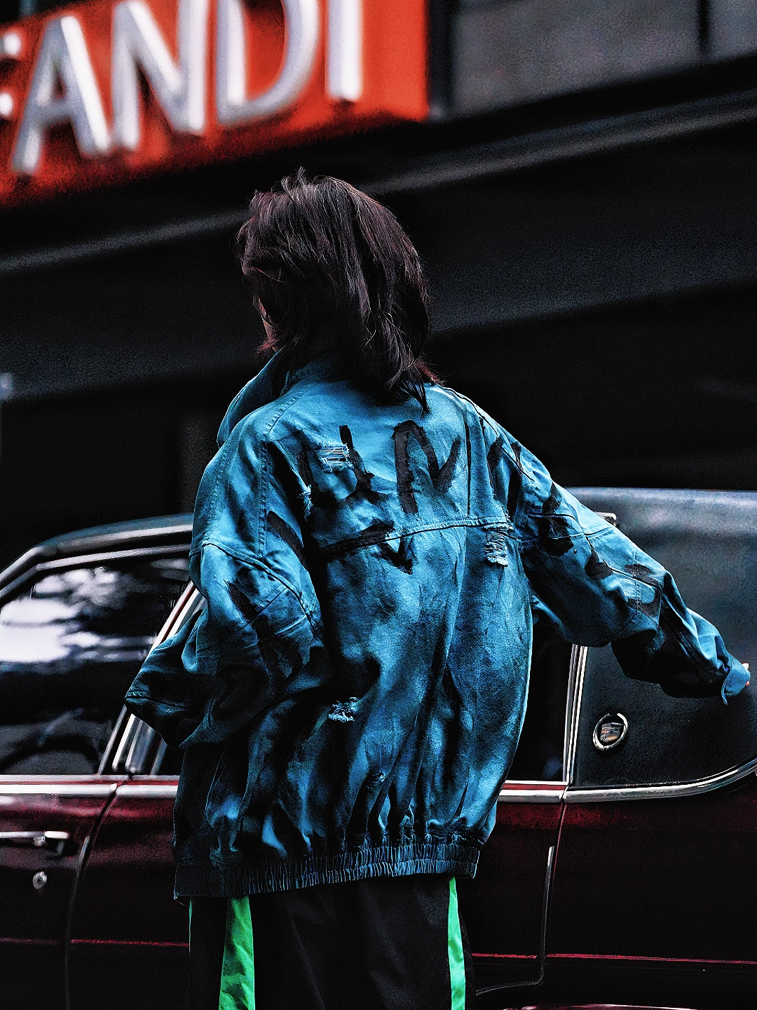 [Pre-order] Graffiti Washed Denim Street Shirt - Ships in 15 Days