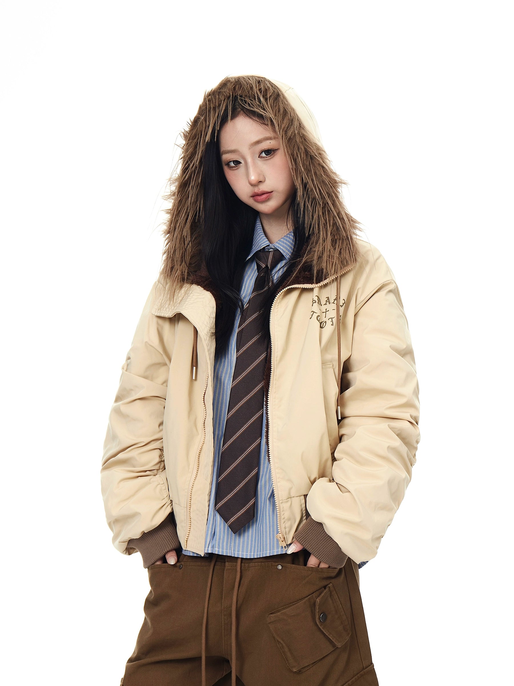 Fur-Lined Parka Street Jacket