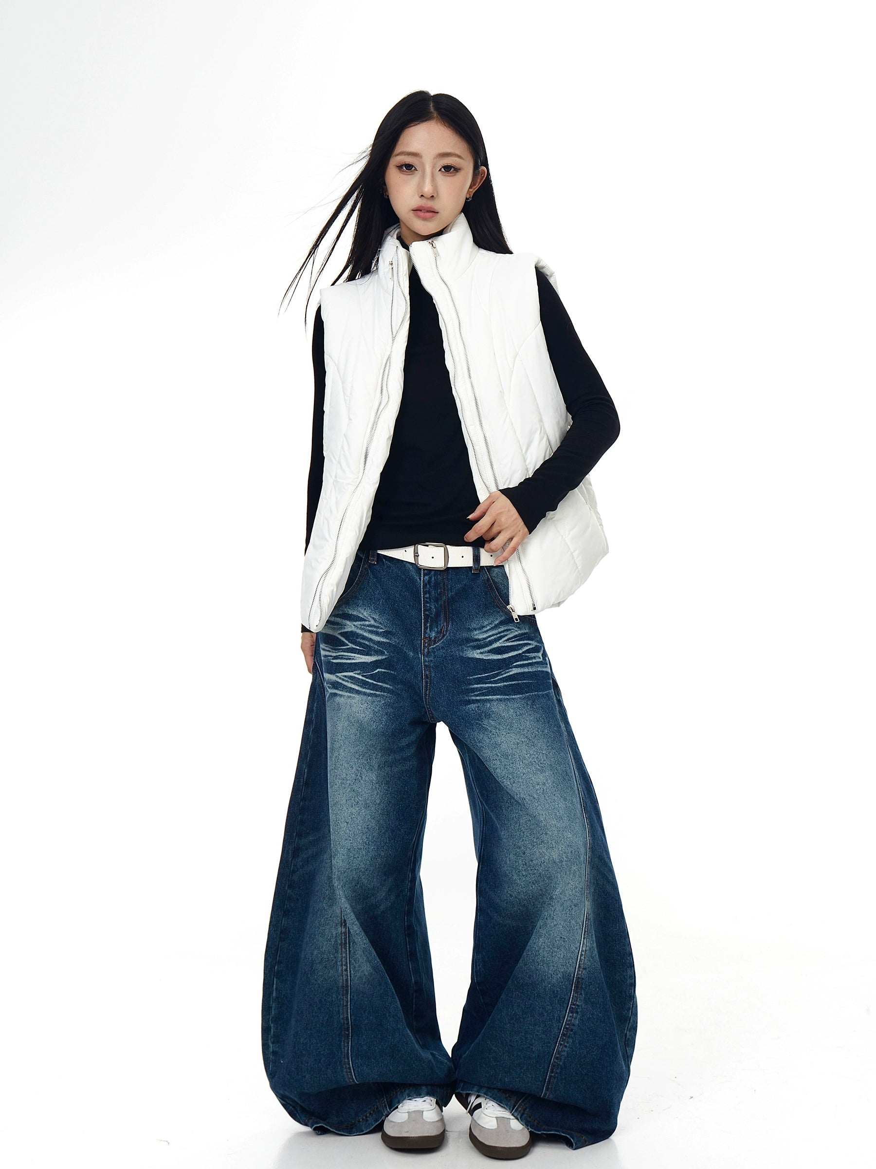 Tech Deconstructed Zip-Up Utility Puffer Vest