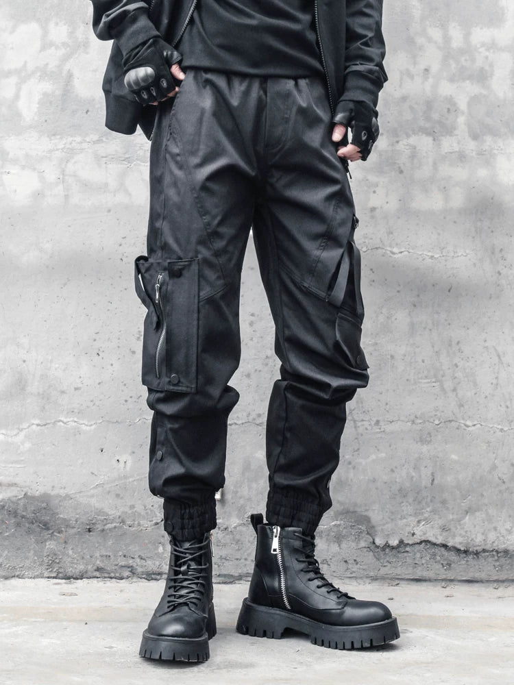 Sanhoostudio Strap Cuffed Tactical Cargo Pants