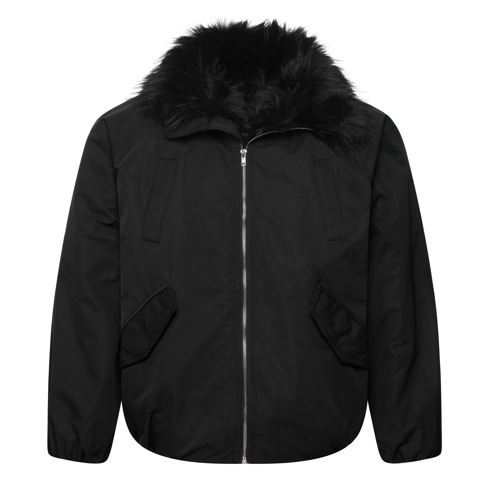 Multi-Pocket Fur-Collar Utility Hawk Jacket