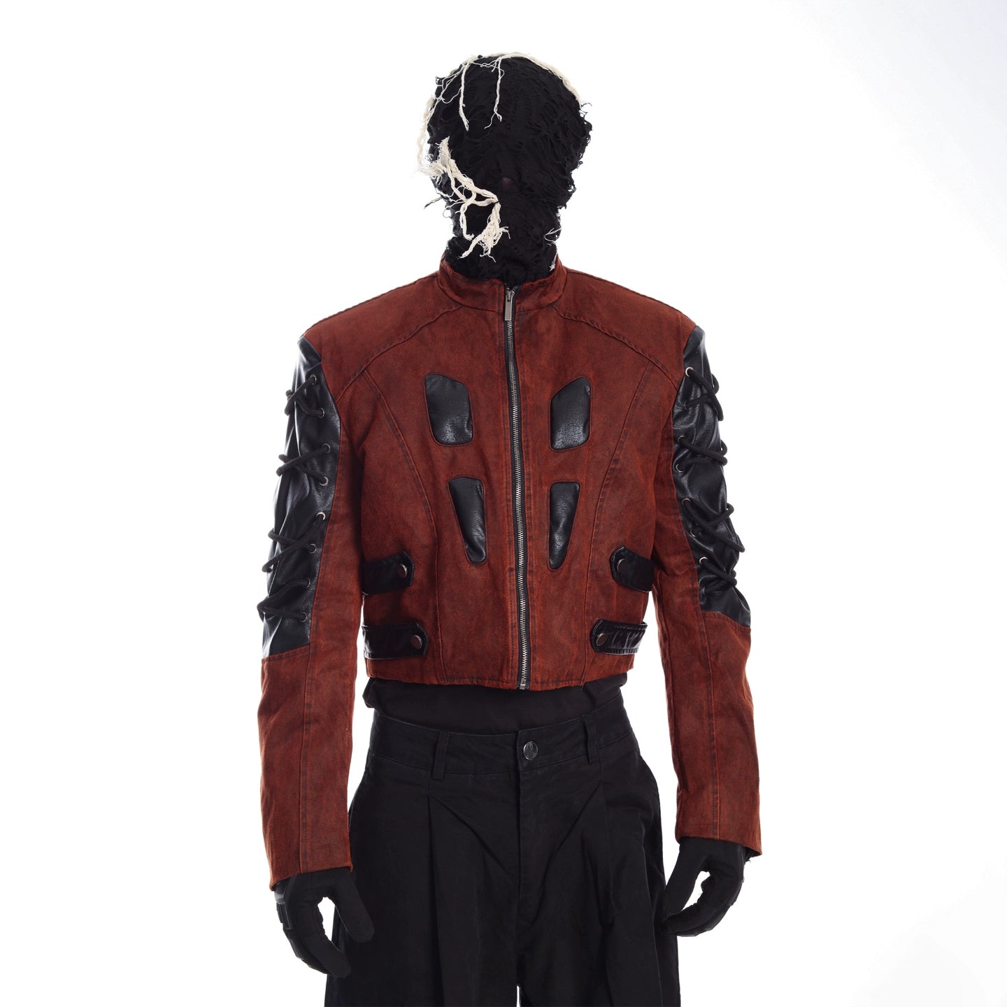 Avant-Garde Armor-Design Suede Moto Jacket