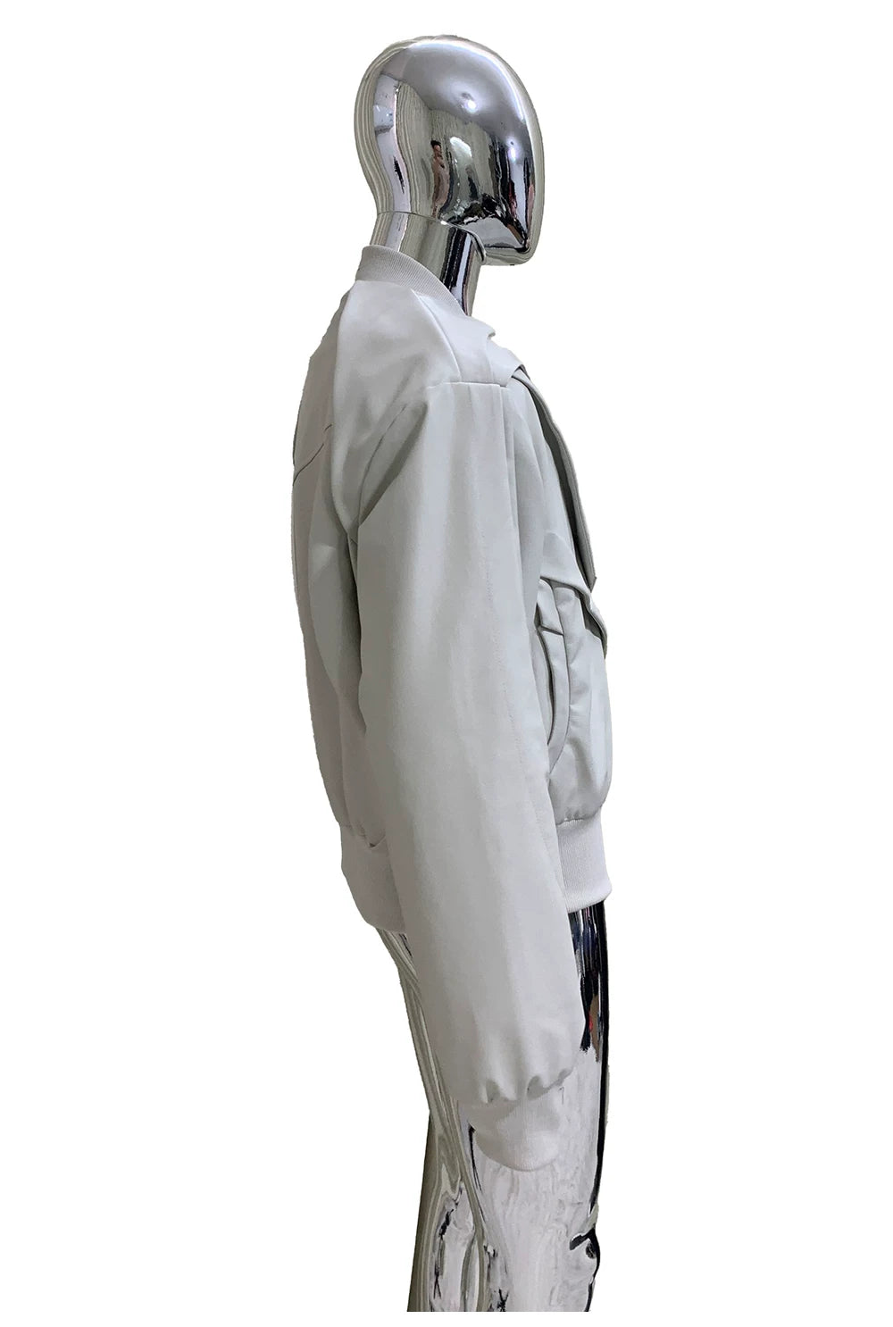 Sanhoostudio Multi Panel Cropped PU Leather Jacket