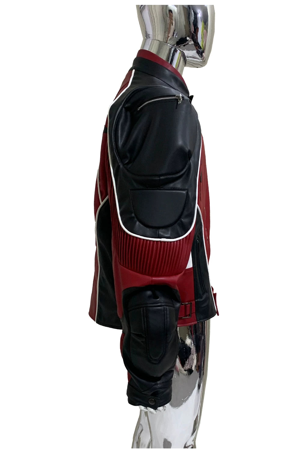 Sanhoostudio Colorblock Padded Shoulder Racing Jacket