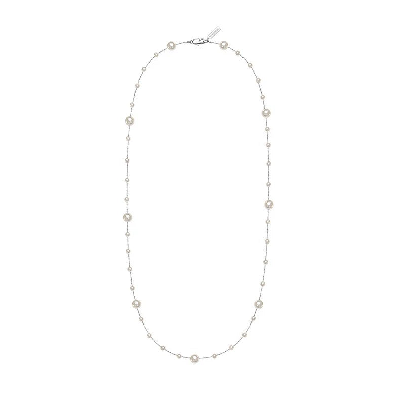 Layered Starlight Pearl Sweater Necklace