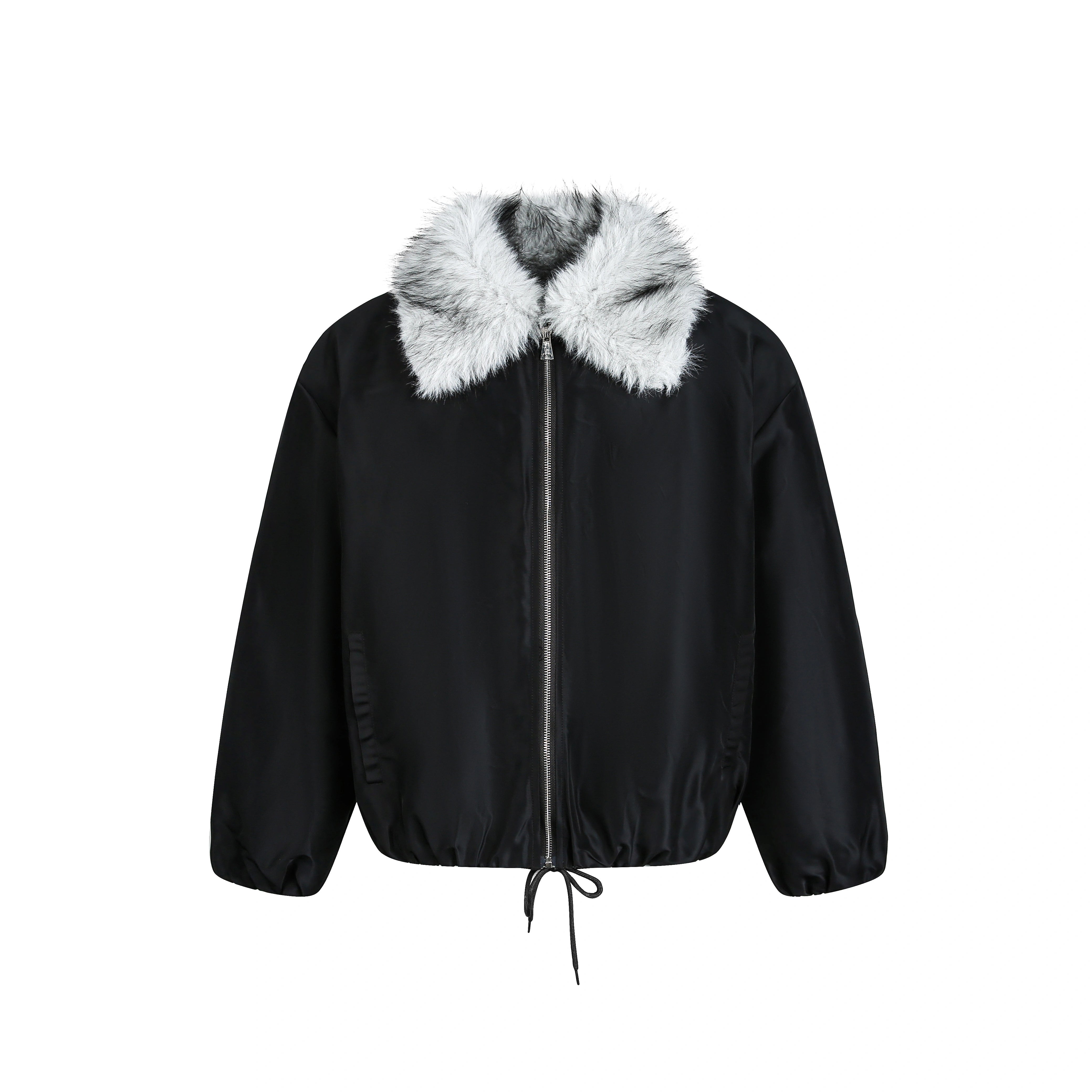 Faux-Shearling Collar Padded Jacket