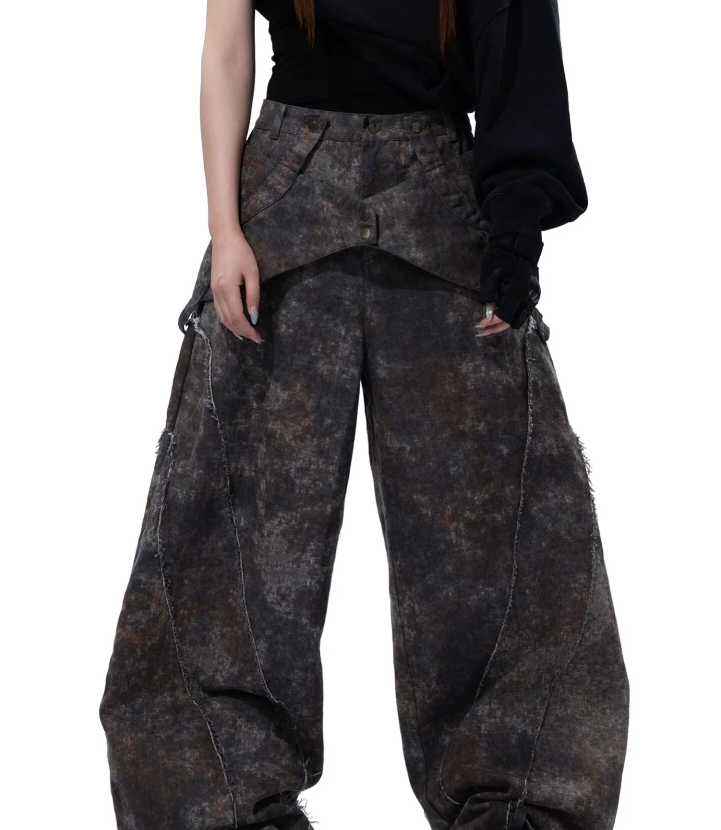 Sanhoostudio Scythe Wide Denim Pants