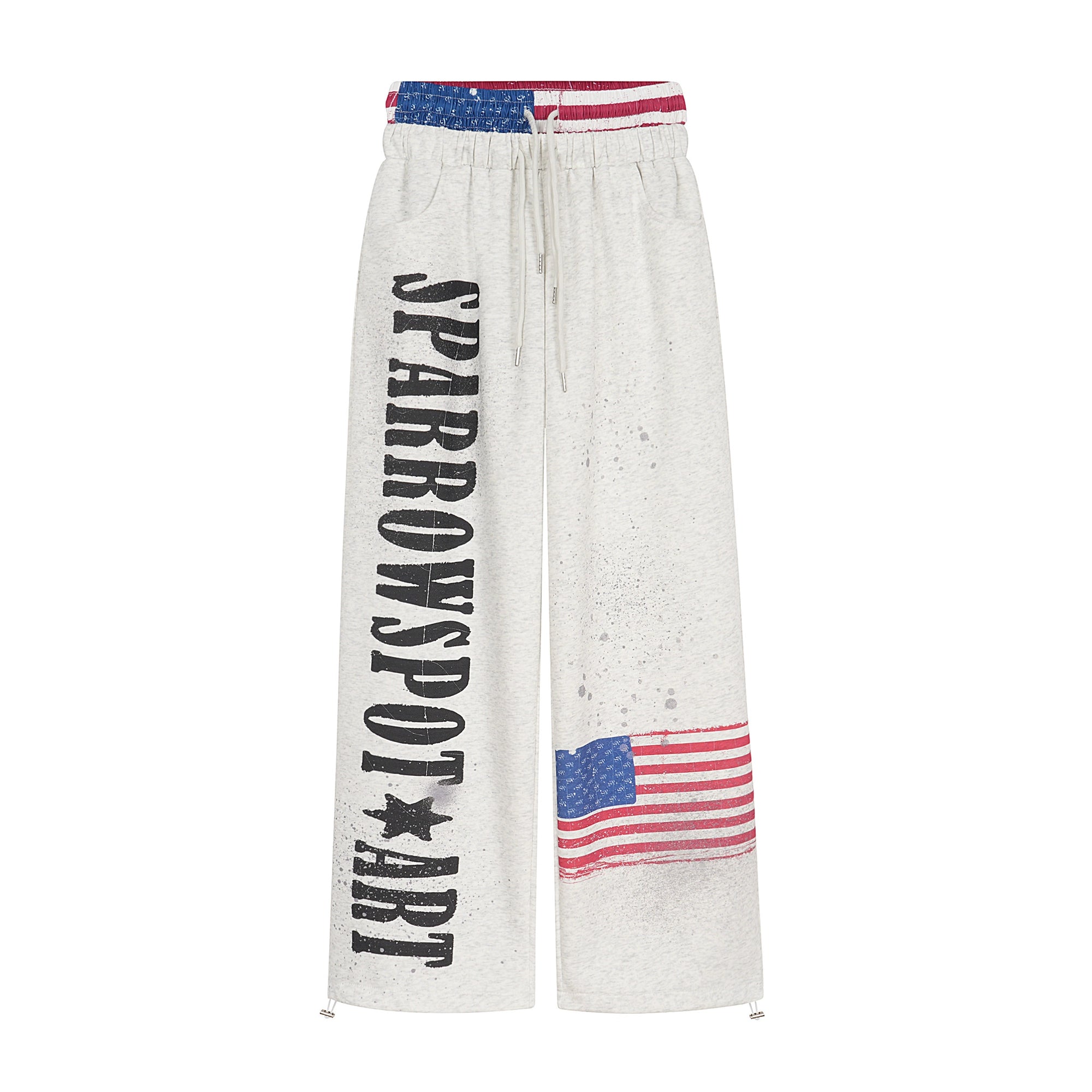 Flag Splatter Double-Waist Sweatpants