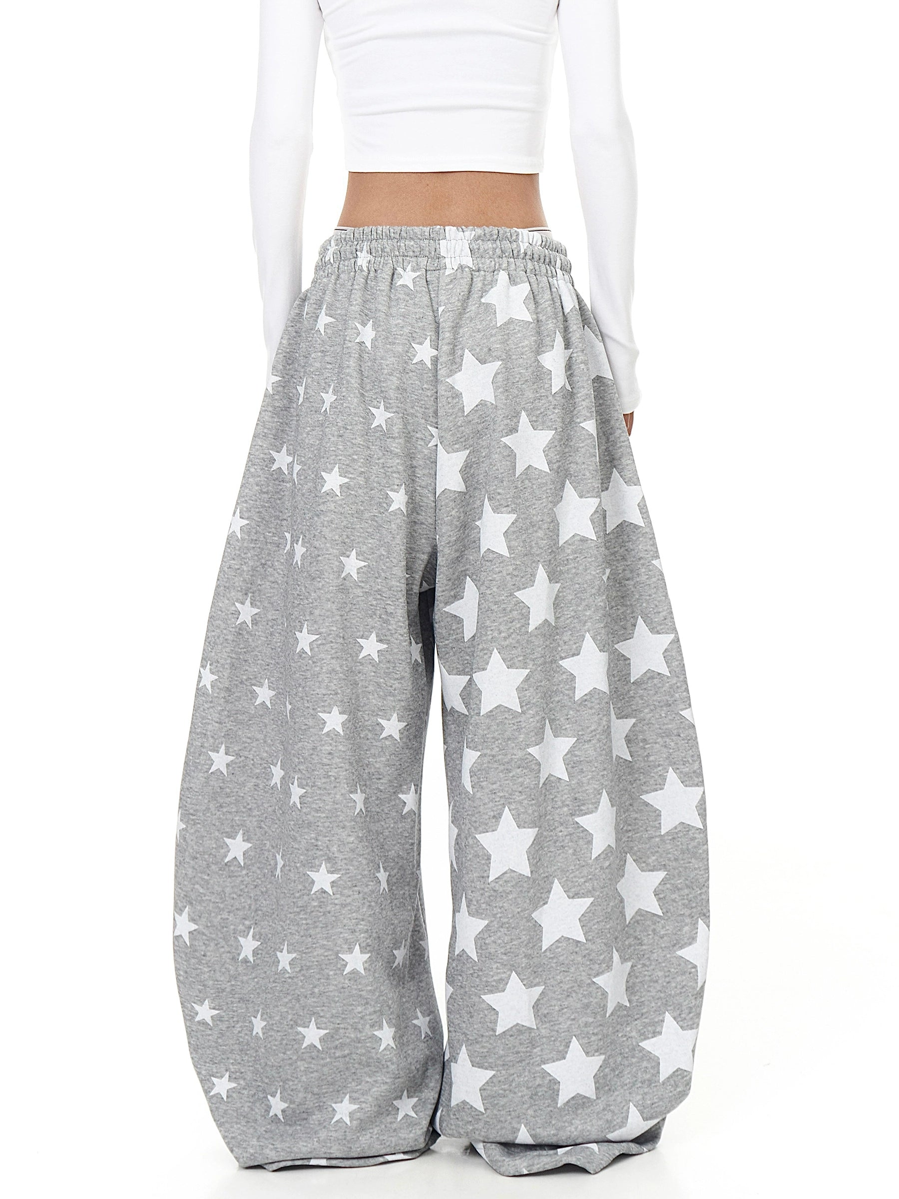 Star Pattern Street Baggy Sweatpants