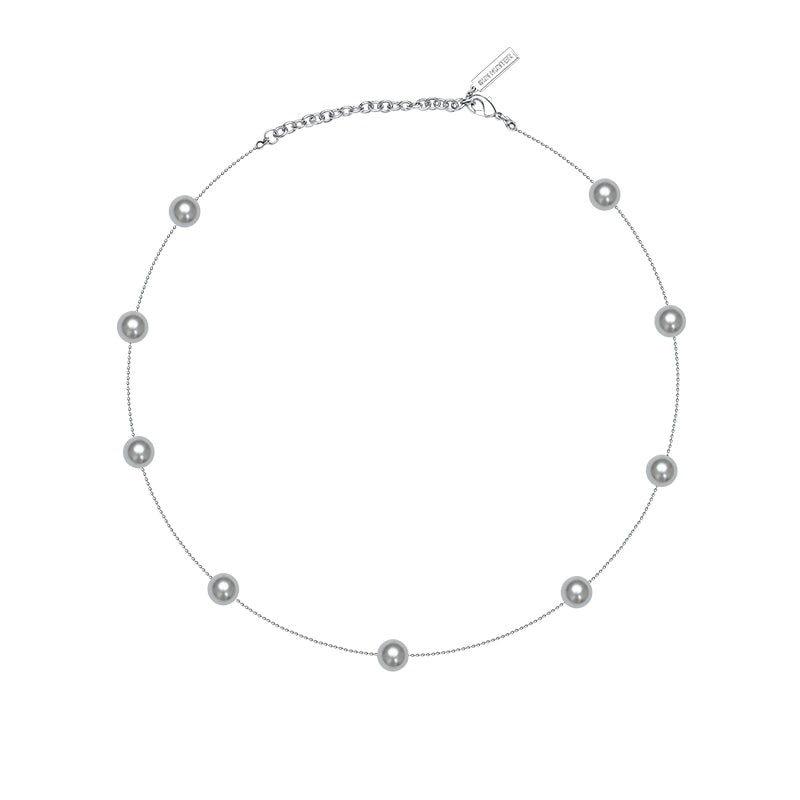 Layered Starlight Pearl Sweater Necklace