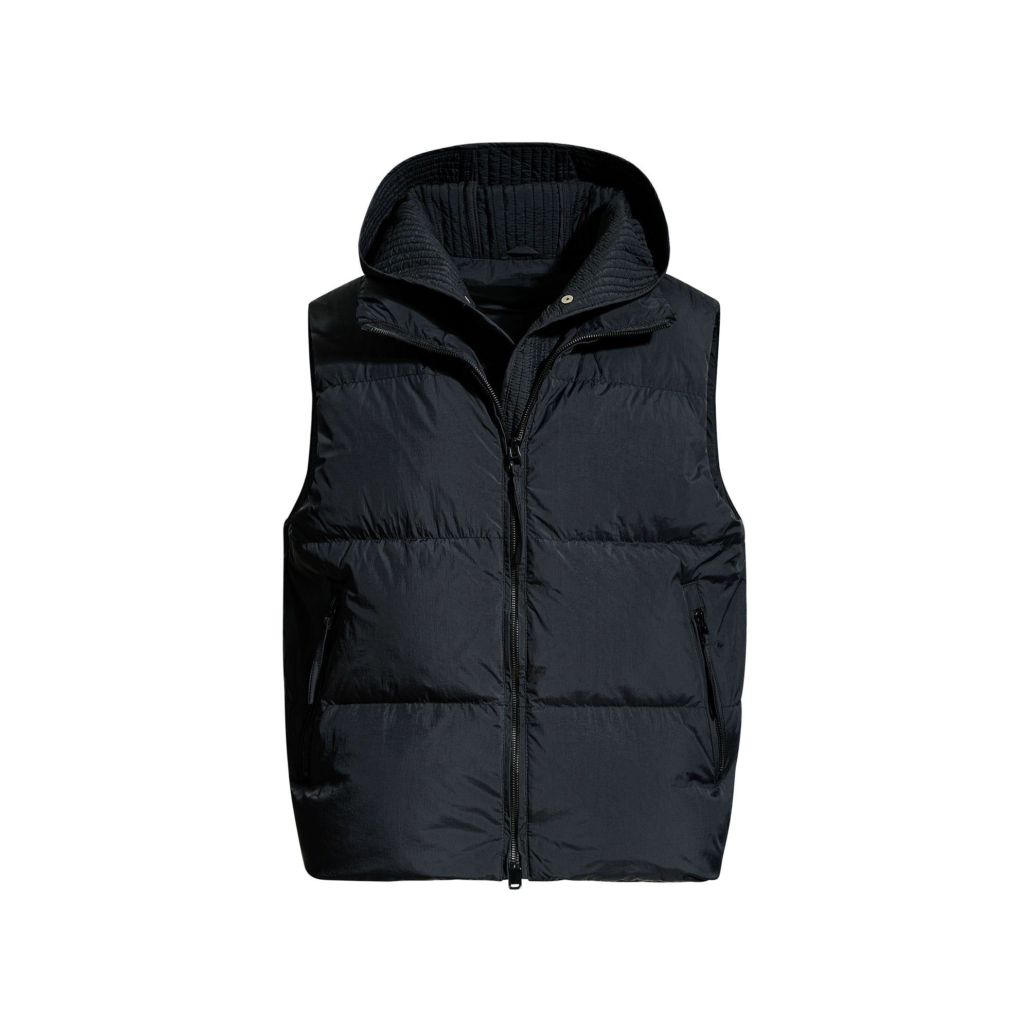 Layered-Look 90% Down Hooded Puffer Vest