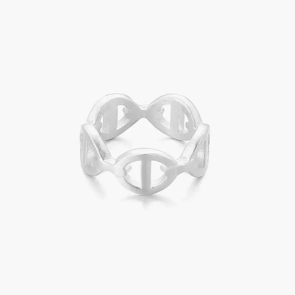 Silver Oval Ring ArtsKoreanMan