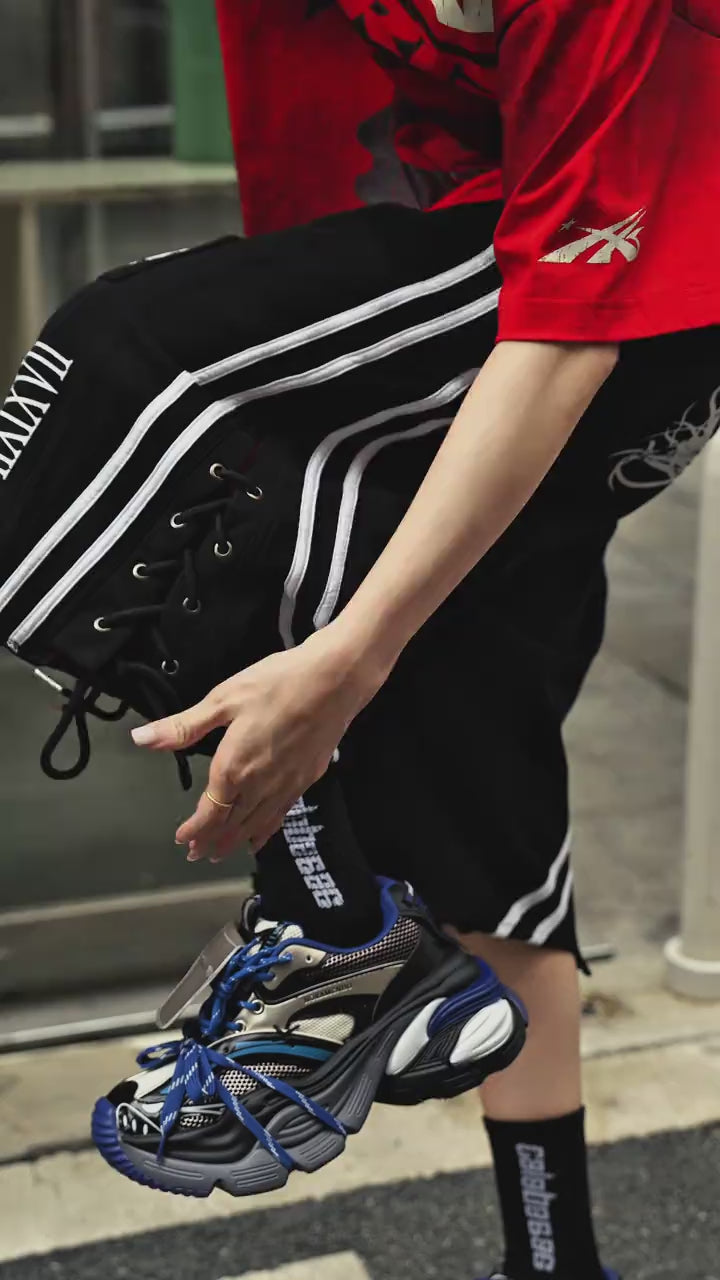 Sanhoostudio oversized short sleeve T-shirt featuring bold graphic print, breathable fabric, and relaxed fit silhouette. Designed for modern streetwear outfits, daily casual wear, and easy layering across seasons.